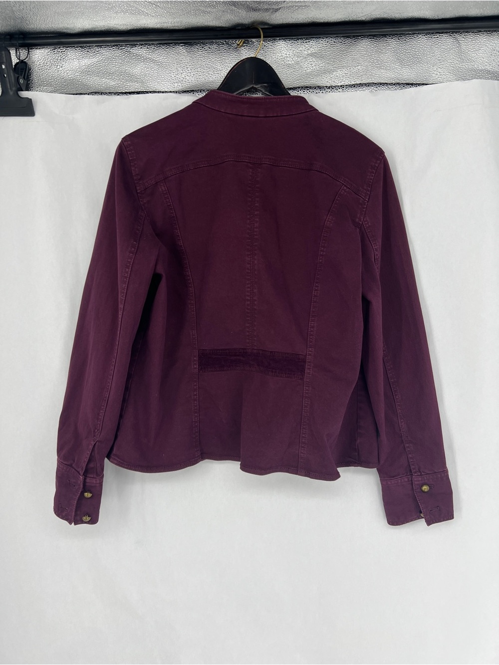 White House Black Market maroon Utility military Jacket - Picture 5 of 9